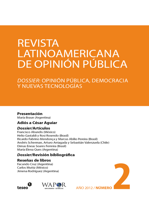 Title details for Revista Latinoamericana de Opinión Pública Nº2 by Various - Available